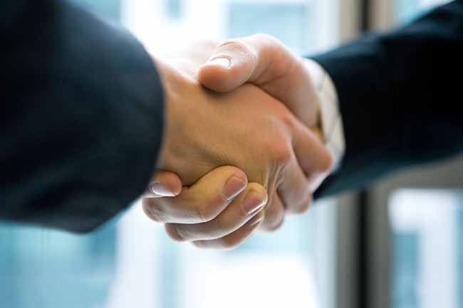 Handshake close up